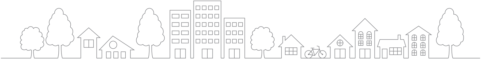 Outline representation of a city street